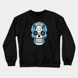 Guatemalan Flag Sugar Skull with Roses Crewneck Sweatshirt